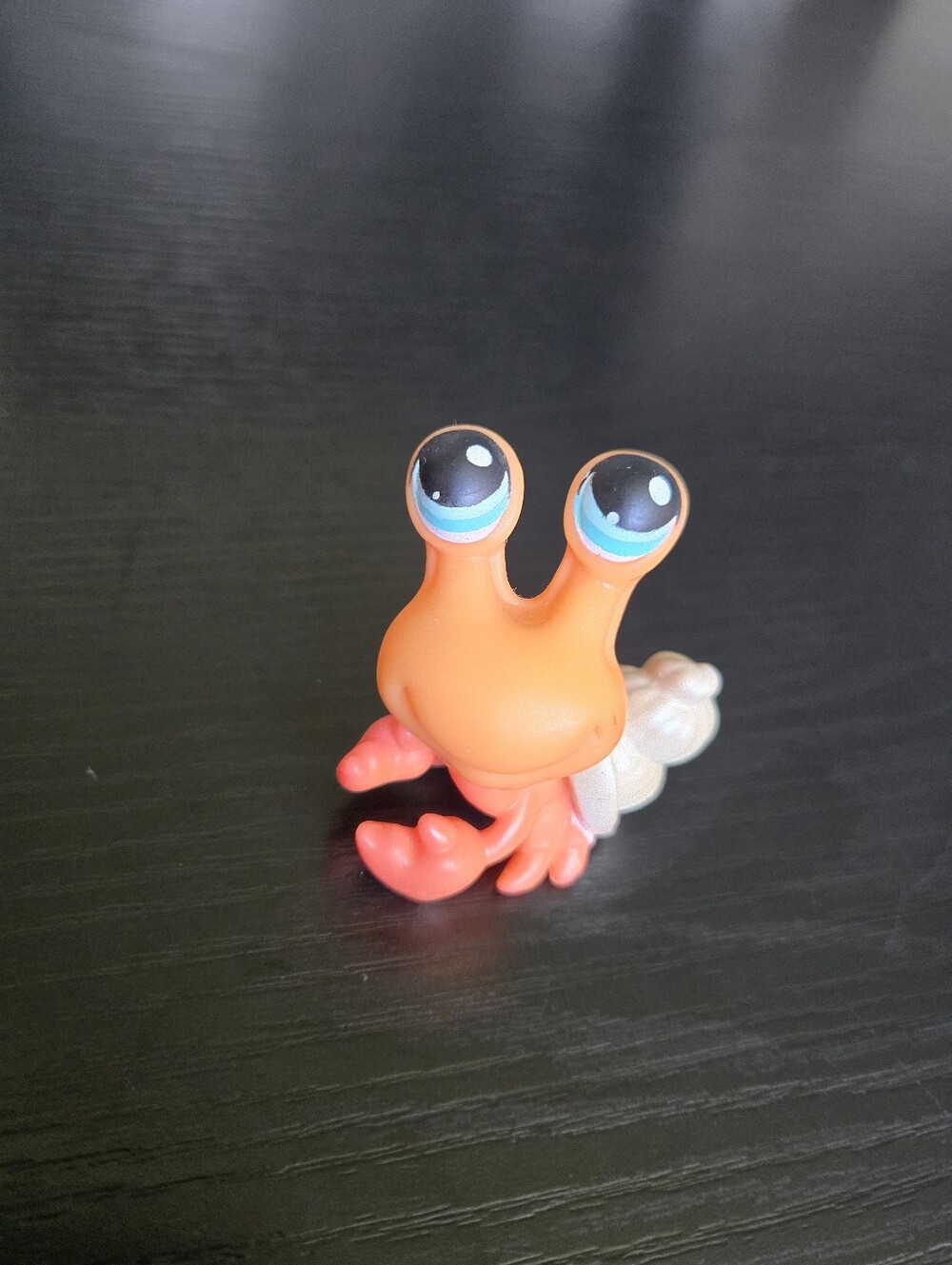 Littlest Pet Shop Authentic LPS #188 Orange Hermit Crab Cream Pearl Aqua Eyes - Picture 2 of 10